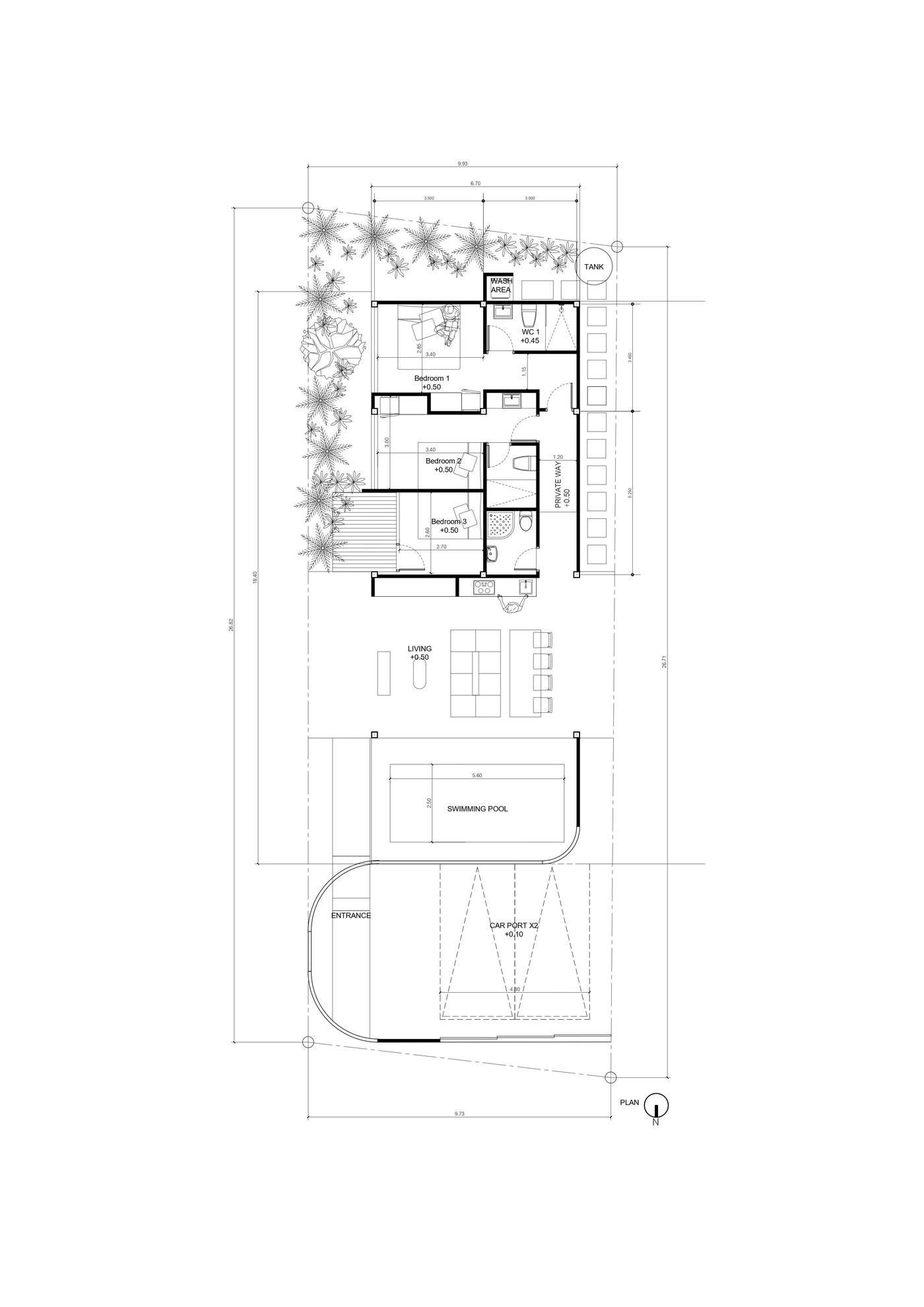 Villa A floor plan