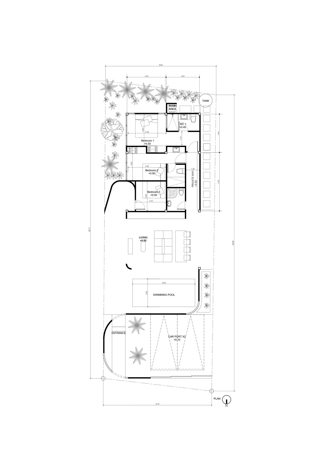 Villa C and D floor plan
